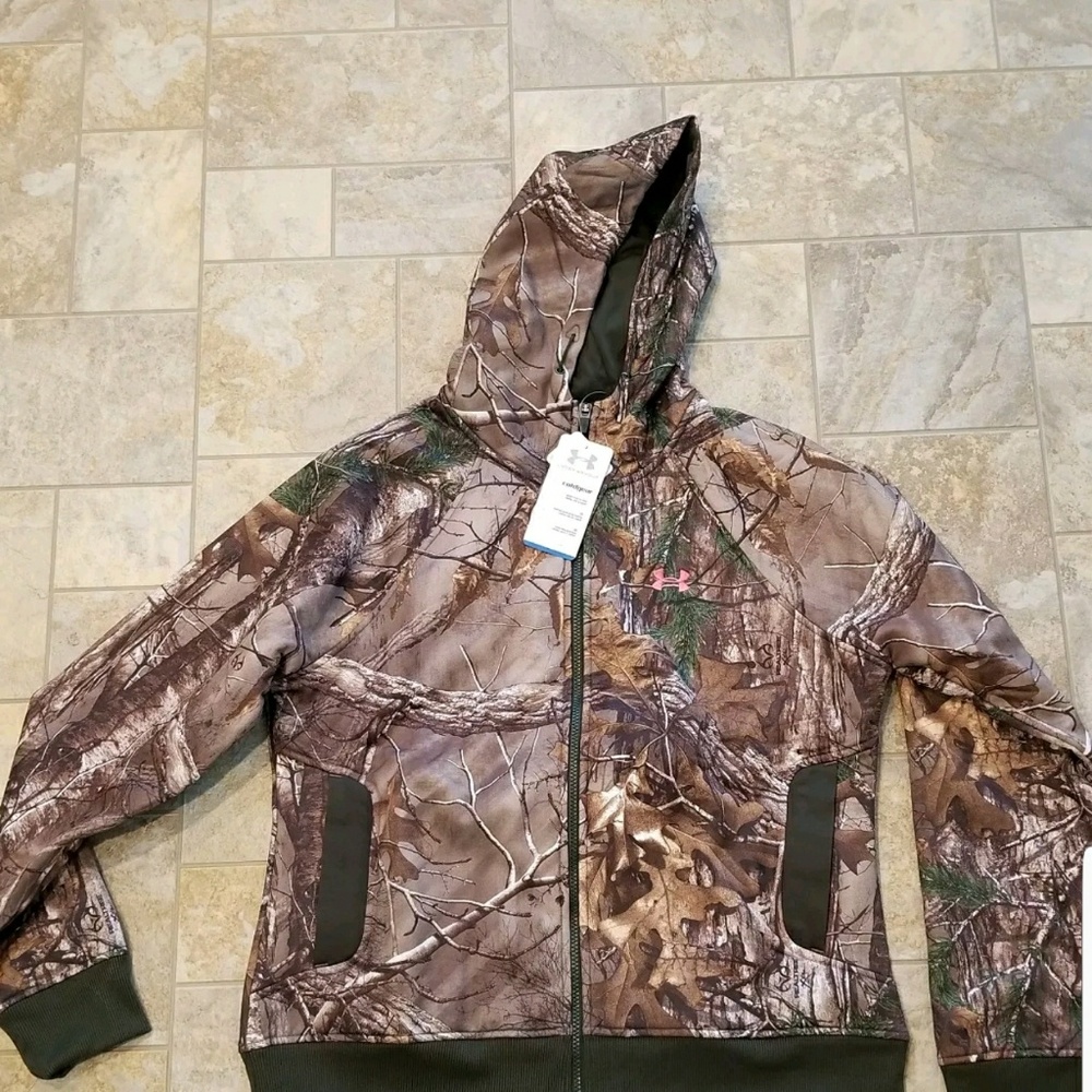 Womens Under Armour Hoodie Jacket Camouflage - Picture 1 of 8